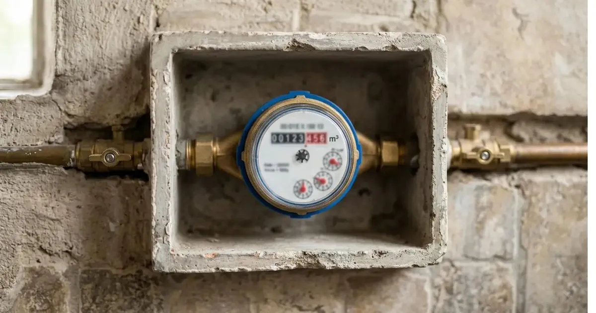 Contador de agua para detectar fugas ocultas mediante prueba de cierre