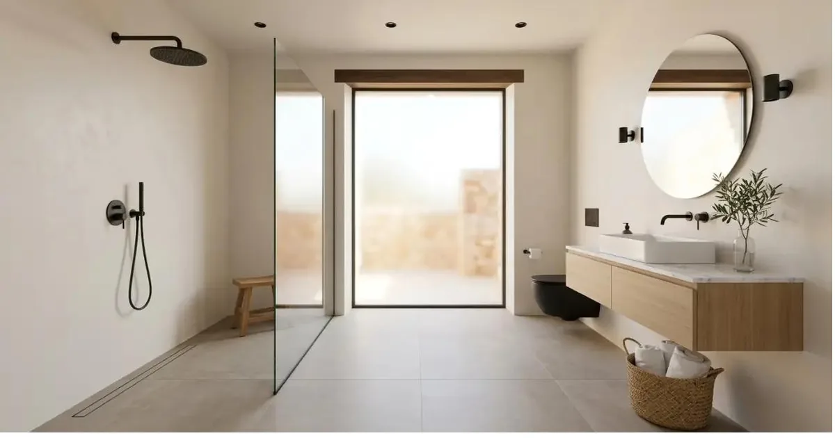 Baño reformado en vivienda de Mallorca con acabados actuales