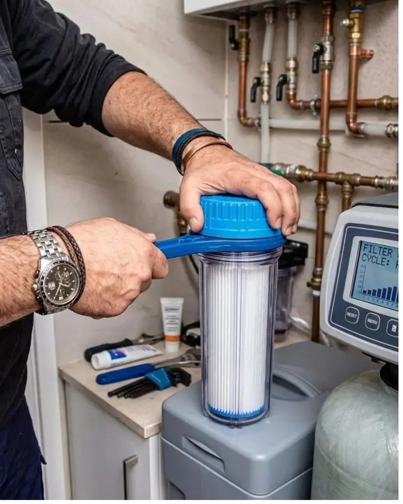 Descalcificador de agua instalado en vivienda de Mallorca